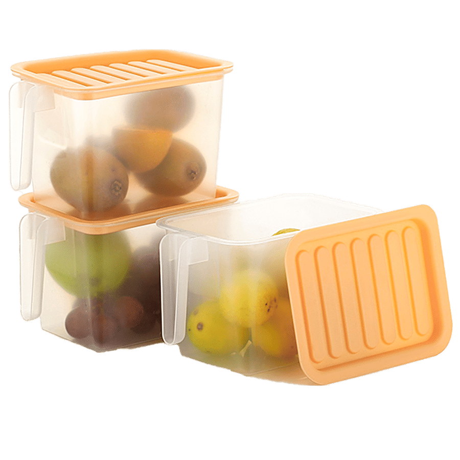 Hakka 2 Qt Commercial Grade Square Food Storage Containers With  Lids,Polycarbonate,Clear - Case of 5
