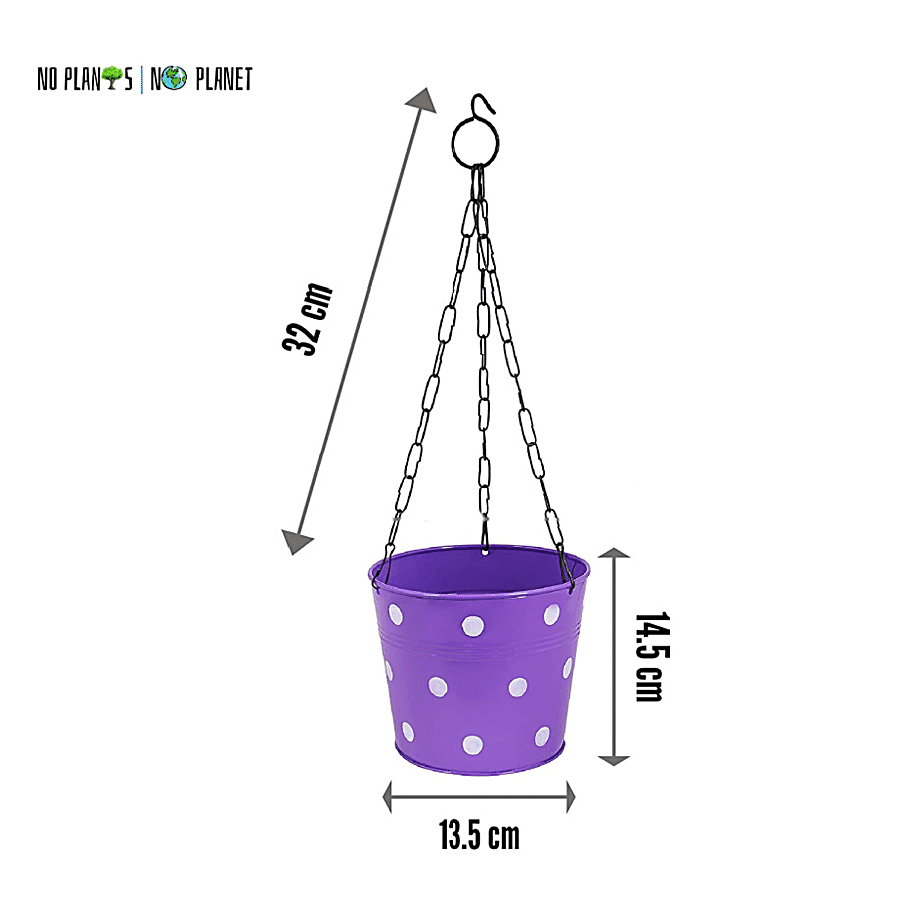 Buy Leafy Tales Metal Chain Hanging Planters - Strong, Rustproof