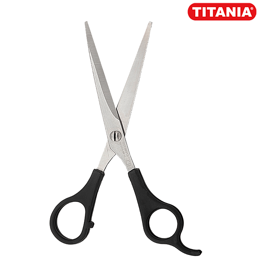 Buy Titania Hair Scissors With Plastic Handle - Ice Tempered, Stainless  Steel, Medium, DP100116 Online at Best Price of Rs 349 - bigbasket