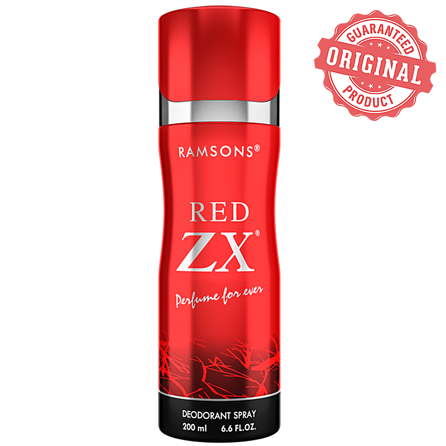 RAMSONS Red ZX Deodorant Spray - For A Long Lasting Impression, Feel Fresh,  200 ml