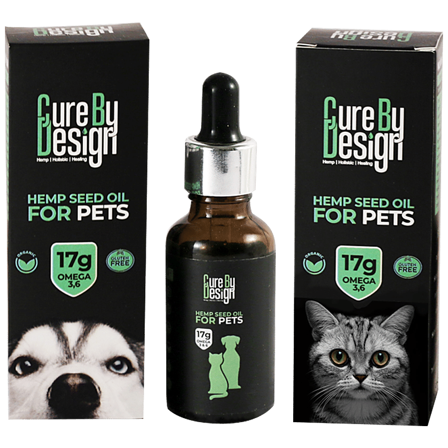 Buy Cure By Design Hemp Seed Oil For Pets - Rich In Omega 3, 6 Online at  Best Price of Rs 250 - bigbasket