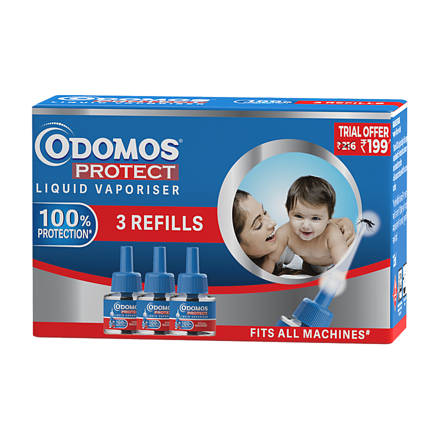 Buy Odomos Protect Mosquito Repellent Liquid Vaporiser Refills