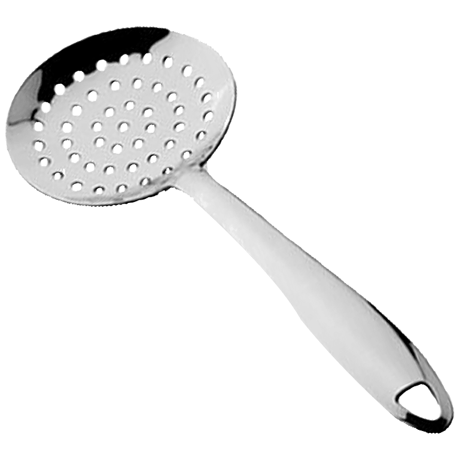 Rosle Stainless Steel Round Handle Basting Spoon Black 33 cm 