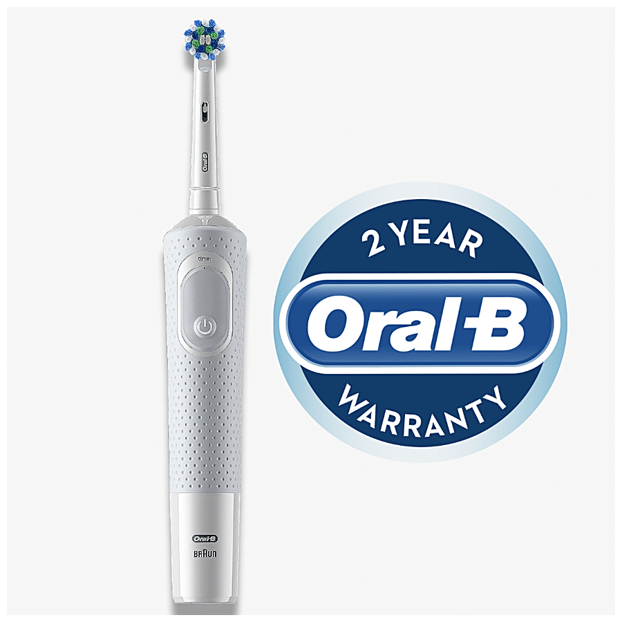Buy Oral-B Vitality Criss Cross Electric Rechargeable Toothbrush With  Travel Case - Replaceable Round Brush Head, 2D Action, Plaque Removal, White  Online at Best Price of Rs 1999 - bigbasket