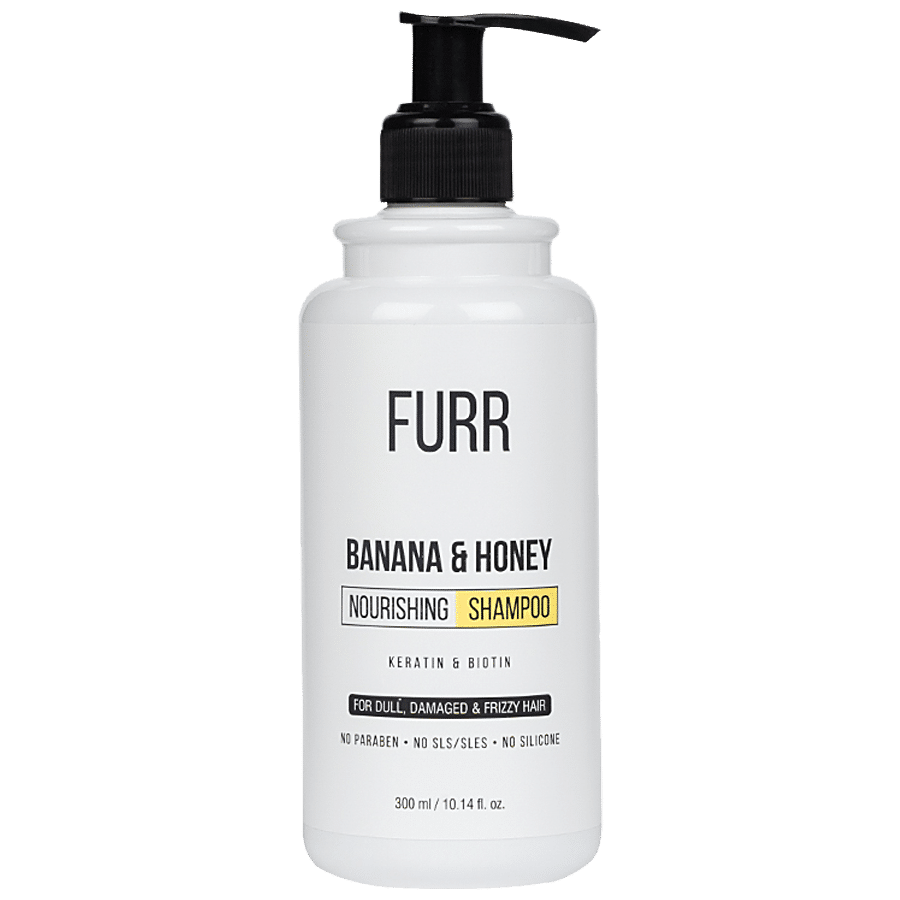 Buy Furr By Pee Safe Banana & Honey Nourishing Shampoo With Keratin &  Biotin - For Dull, Damaged & Fizzy Hair Online at Best Price of Rs  -  bigbasket