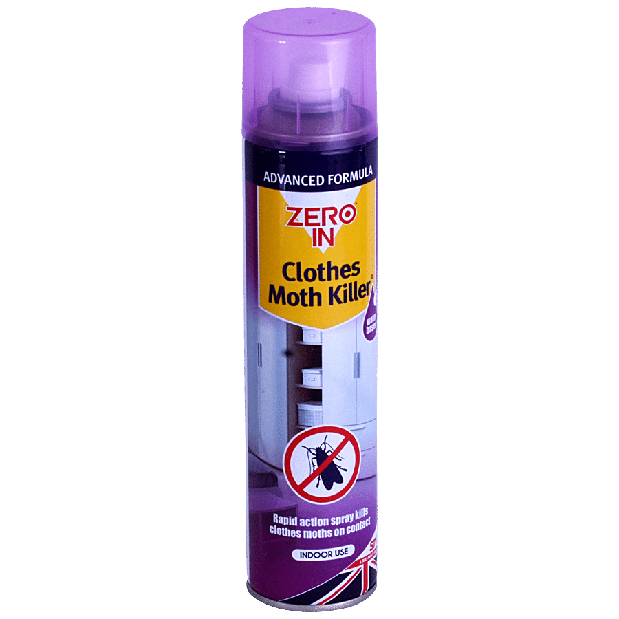 Buy Zero In Clothes Moth Killer Aerosol - Advanced Formula For Indoor Use,  Spray In Wardrobes, Drawers & Storage Online at Best Price of Rs 409 -  bigbasket