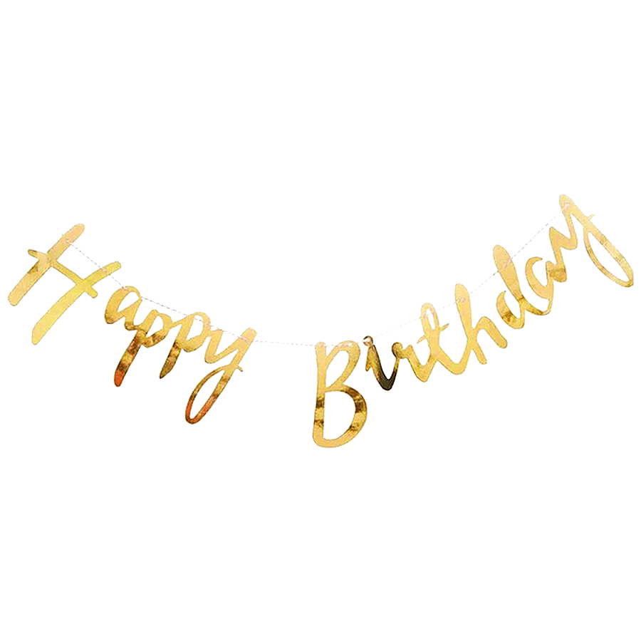 Buy CherishX Happy Birthday Letters Cursive Banner - For Girls ...