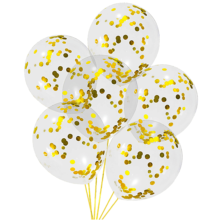 Buy CherishX Confetti Balloons - Premium, For Birthdays, Anniversaries,  Baby Showers, Room Decorations, Golden Online at Best Price of Rs 139 -  bigbasket