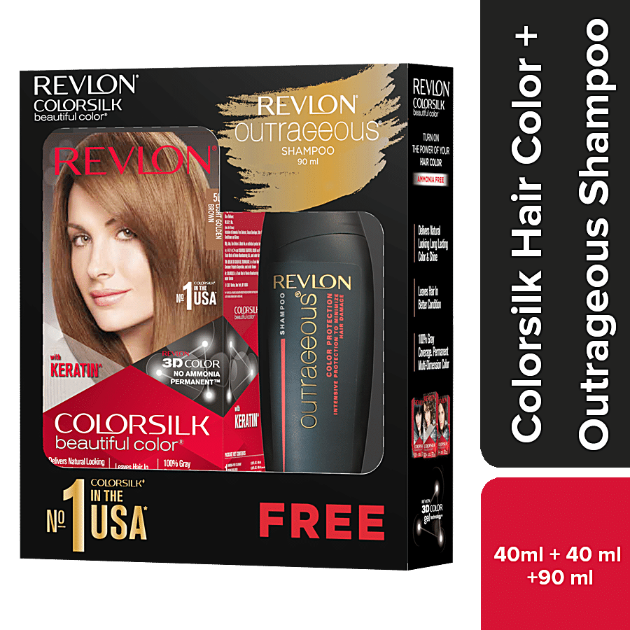 Buy Revlon Colorsilk Hair Color With Keratin - Provides 100% Gray Coverage,  No Ammonia, Long Lasting Online at Best Price of Rs 435 - bigbasket