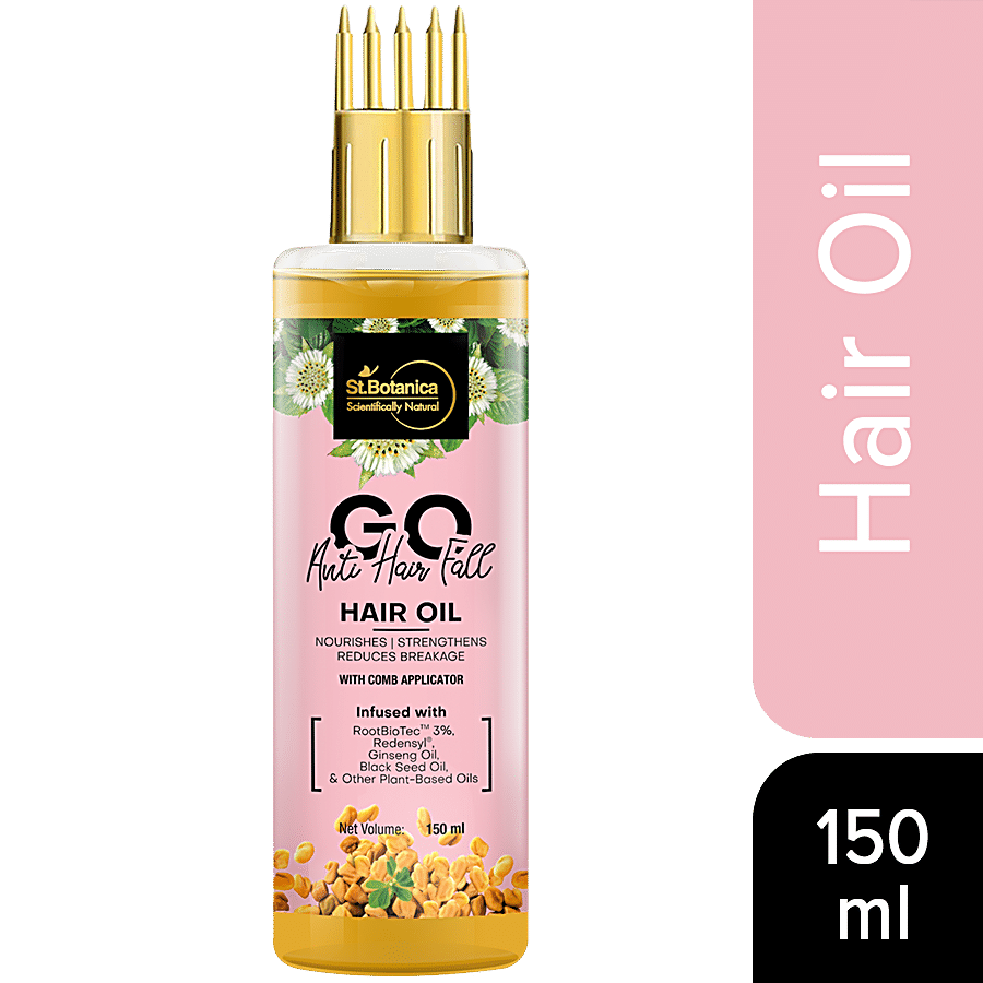 Buy StBotanica GO Mineral Anti Hair Fall Oil - RootBiotec 3%, Redensyl,  Ginseng, Black Seed Oil, No Silicones, With Comb Applicator Online at Best  Price of Rs 749 - bigbasket