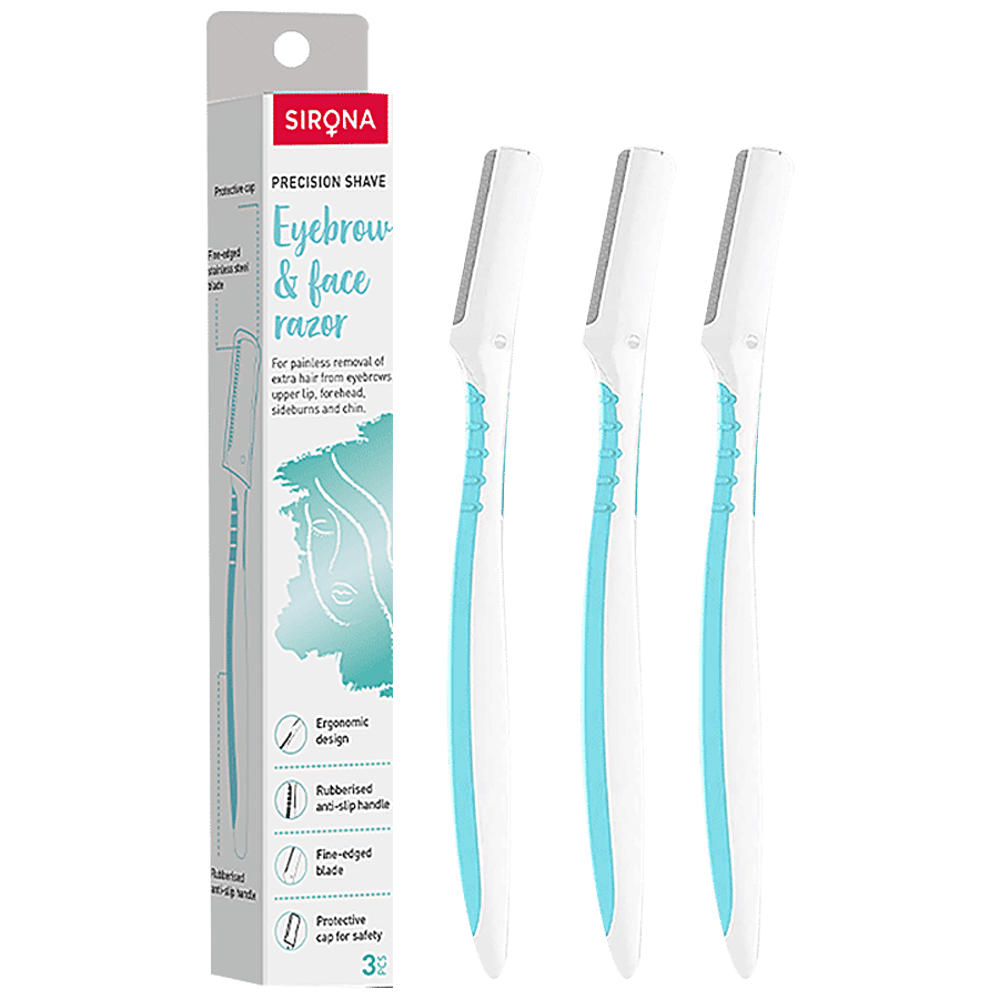 Buy SIRONA Reusable Eyebrow & Face Razors for Painfree Facial Hair Removal  (Pack of 3) Online at Best Price of Rs  - bigbasket