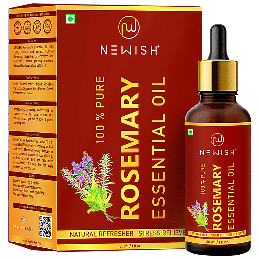 Buy Newish Rosemary Essential Oil - For Hair Growth, Skin, Therapeutic  Grade & Diffuser Aroma Online at Best Price of Rs 399 - bigbasket