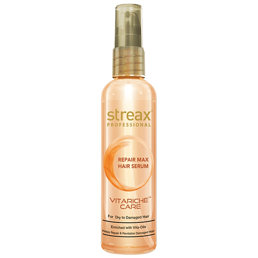 Buy Streax Professional Vitariche Gloss Hair Serum - With Macadamia Oil &  Vitamin E, For Silky, Smooth Finish Online at Best Price of Rs 260 -  bigbasket