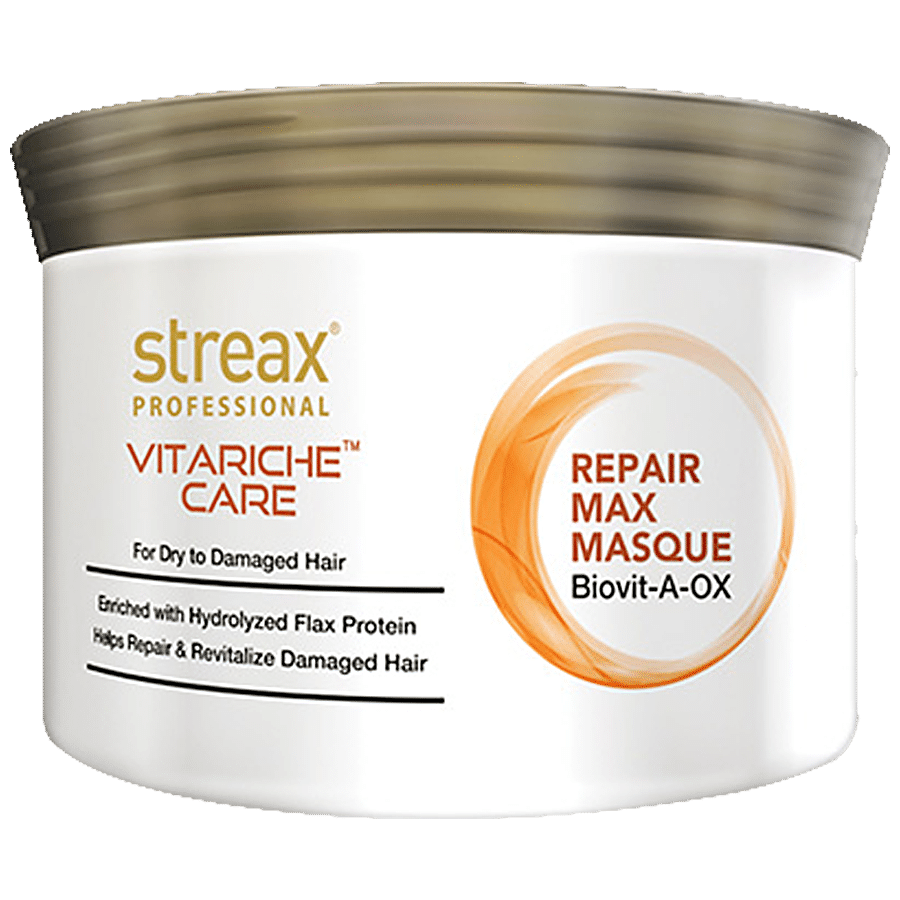 Buy Streax Professional Vitariche Care Repair Max Masque - With Hydrolyzed  Flax Protein, For Dry To Damaged Hair Online at Best Price of Rs 217 -  bigbasket