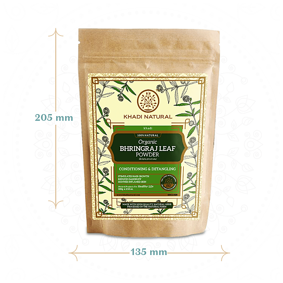 Buy Khadi Natural Organic Bhringraj Leaf Powder - Conditioning, Stimulates  Hair Growth Online at Best Price of Rs 299 - bigbasket