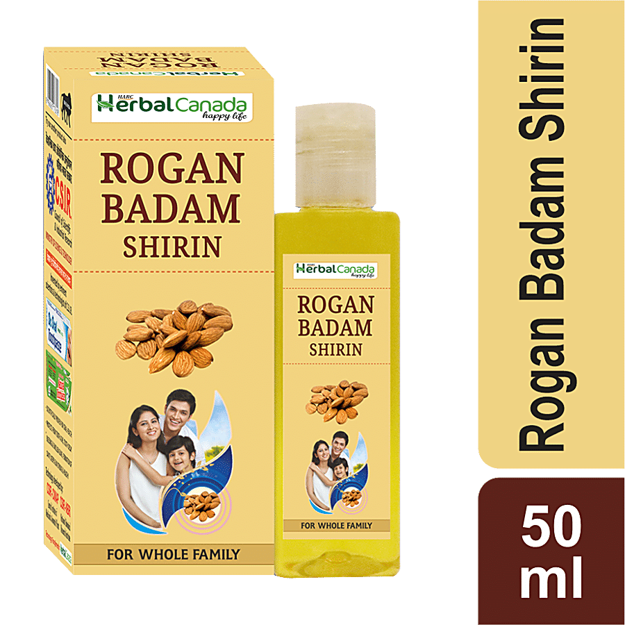 Buy Herbal Canada Rogan Badam Shirin/Almond Oil - 100% Pure, Ayurvedic, For  Hair & Skin Health Online at Best Price of Rs 225 - bigbasket