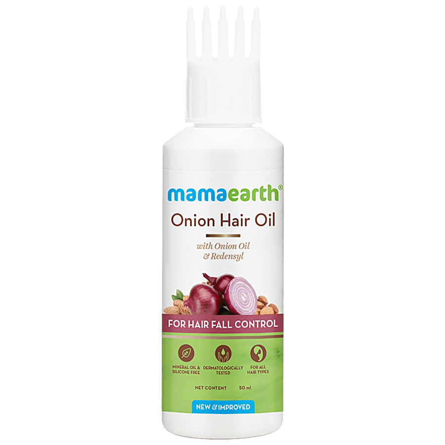 Buy Mamaearth Onion Hair Oil With Redensyl - Controls Hair-Fall, Silicone  Free Online at Best Price of Rs  - bigbasket