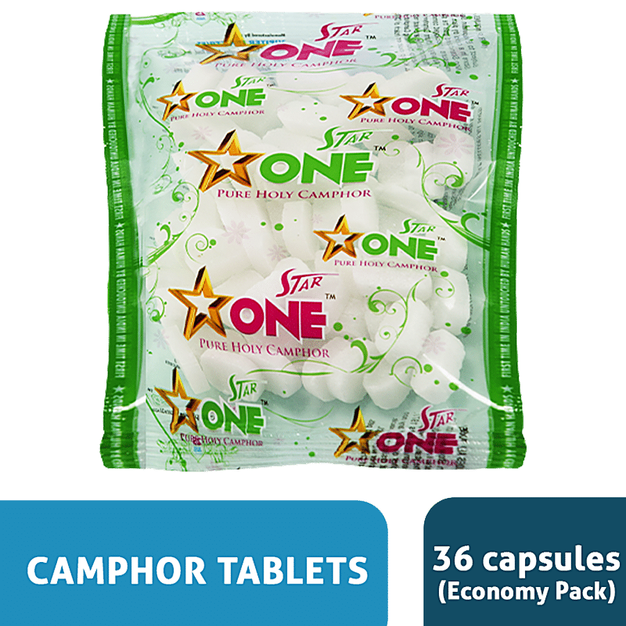 Buy Star One Pure Camphor Tablets - Refreshing Aroma, Leaves