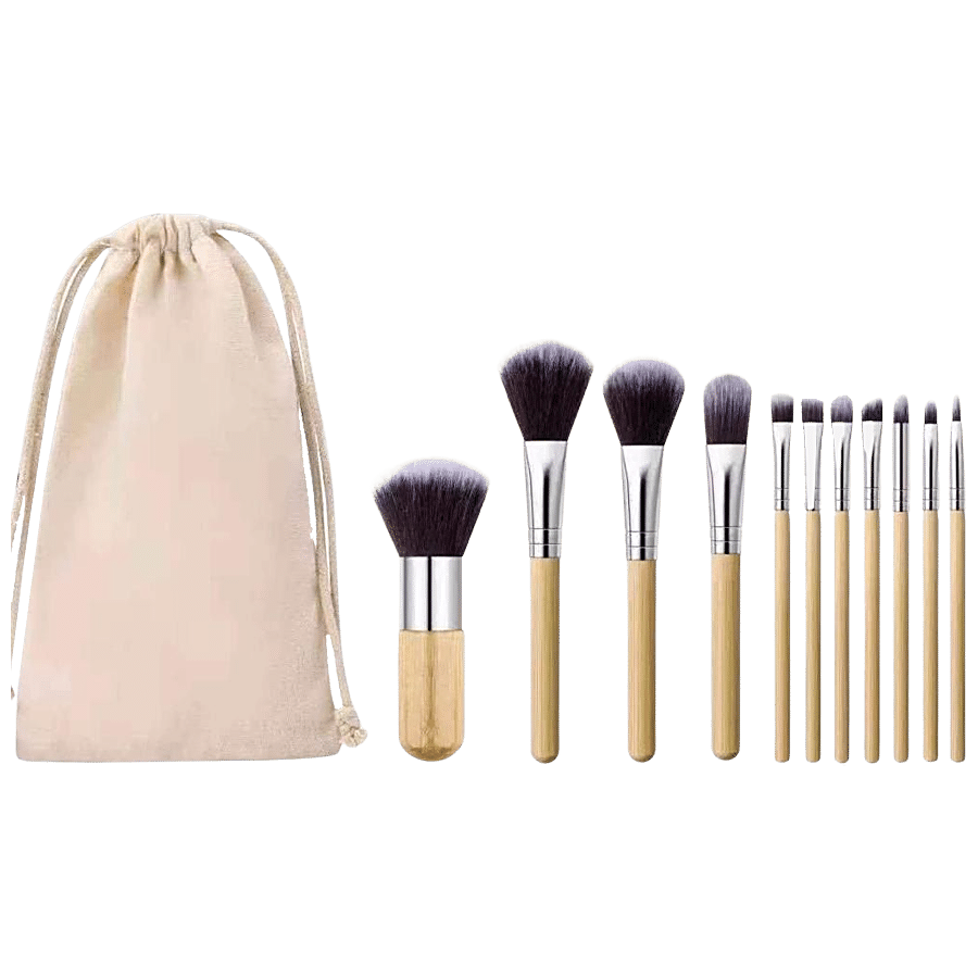 Fabric Painting Brush Set w/ Bamboo Holder