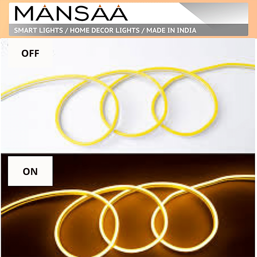 Buy MANSAA LED Strip Light - With 12 Volts Adapter, Warm White, Bendable,  Flexible, For Decoration, 5 m Online at Best Price of Rs 749 - bigbasket