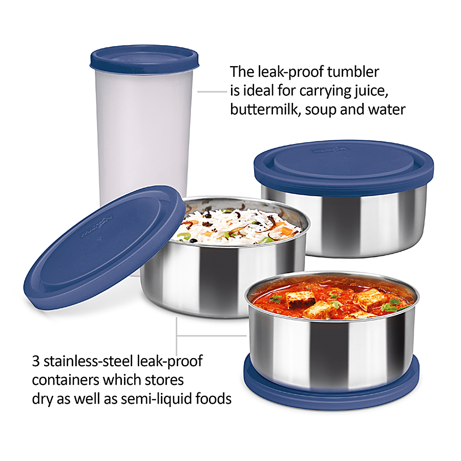 Buy NSCC 2 pieces TOPWARE Combo Steel Lunch Pack With Bag 3 Containers  Lunch Box (750 ml,) Mix color Online at Best Prices in India - JioMart.