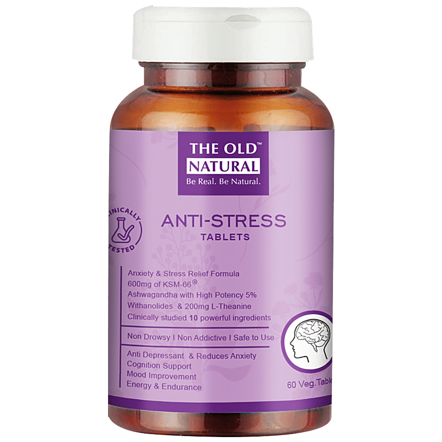 Buy The Old Natural Anti Stress Tablets - Ashwagandha KSM 66 Extract, For  Relieving Stress, Calming Anxiety Online at Best Price of Rs 602.33 -  bigbasket
