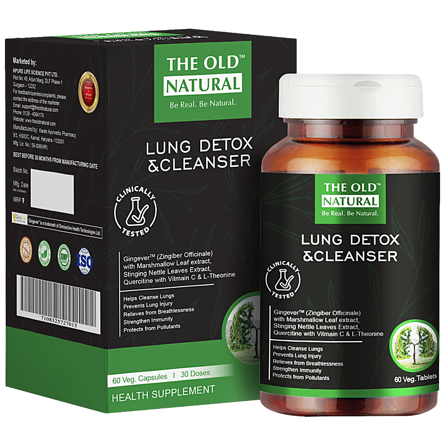 Buy The Old Natural Lung Detox & Cleanser Tablets - For Lung