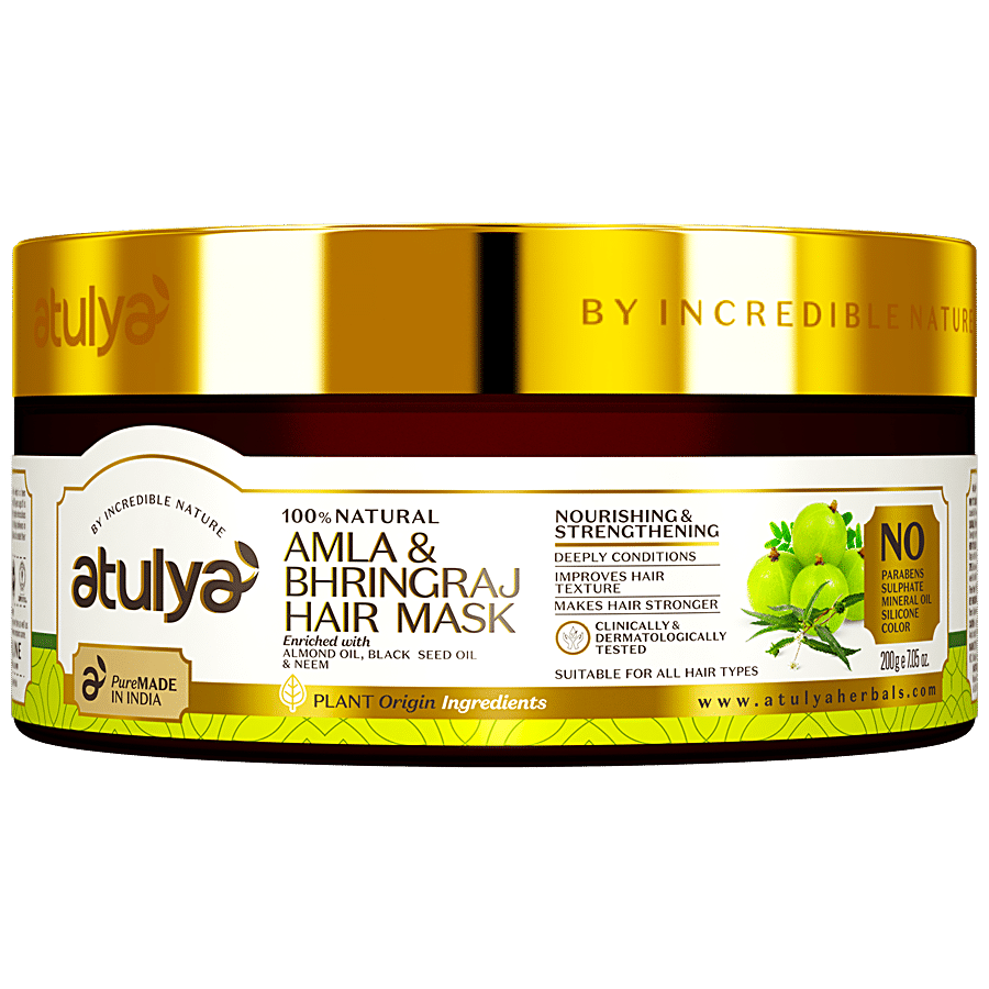 Buy ATULYA Amla Bhringraj Hair Mask - With Black Seed Oil, Deeply  Conditions, Improves Texture Online at Best Price of Rs  - bigbasket