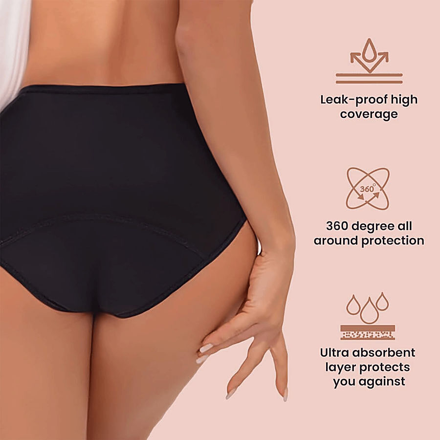 Xmarks Plus Size Period Underwear for Womens Bamboo Fiber 4-Layers  Leakproof Menstrual Period Panties Mid-Rise Postpartum Maternity Panties  Breathable