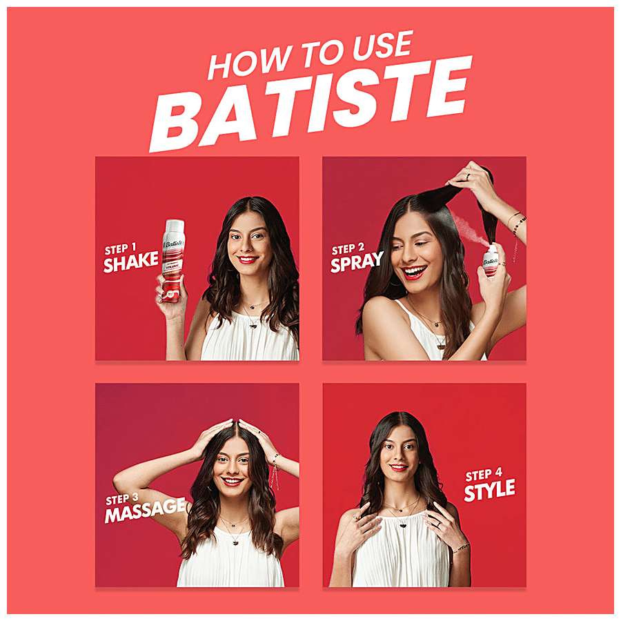 Buy Batiste Dry Shampoo - Volume, For Fresher, Fuller & Lifeless Hair  Online at Best Price of Rs 749 - bigbasket