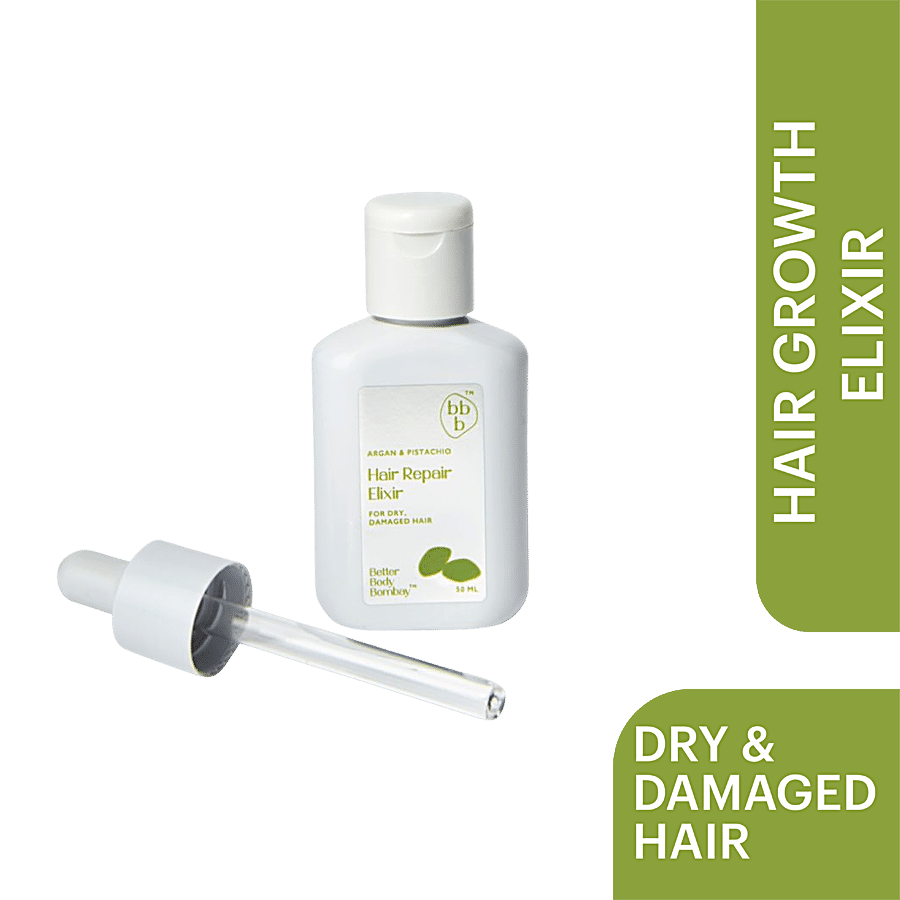 Buy Better Body Bombay Hair Repair Elixir - Argan & Pistachio, For Dry,  Damaged Hair, Protects, Strengthens & Nourishes Online at Best Price of Rs   - bigbasket