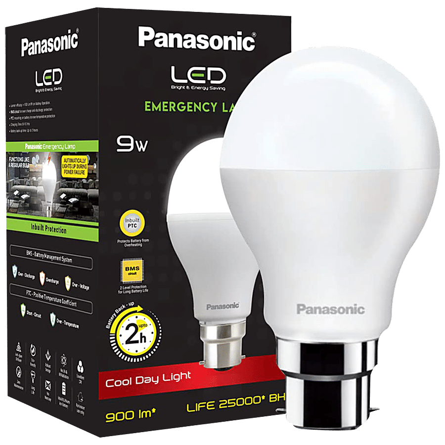 Buy Panasonic LED LED Emergency Bulb - 9 Watt, 6500K, Cool Day Light Online  at Best Price of Rs 389 - bigbasket