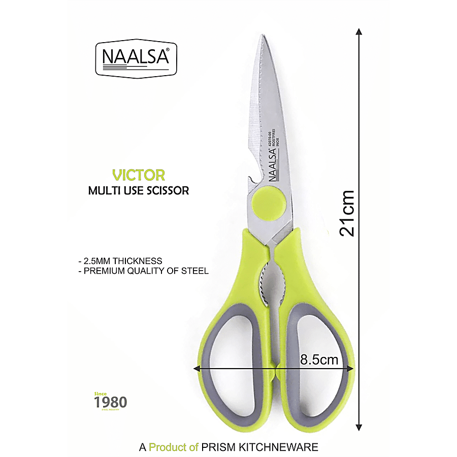 Buy NAALSA VICTOR 1Pc Kitchen Scissor Heavy Duty Shears Ultra Sharp  Stainless Steel Multi-function Online at Best Prices in India - JioMart.