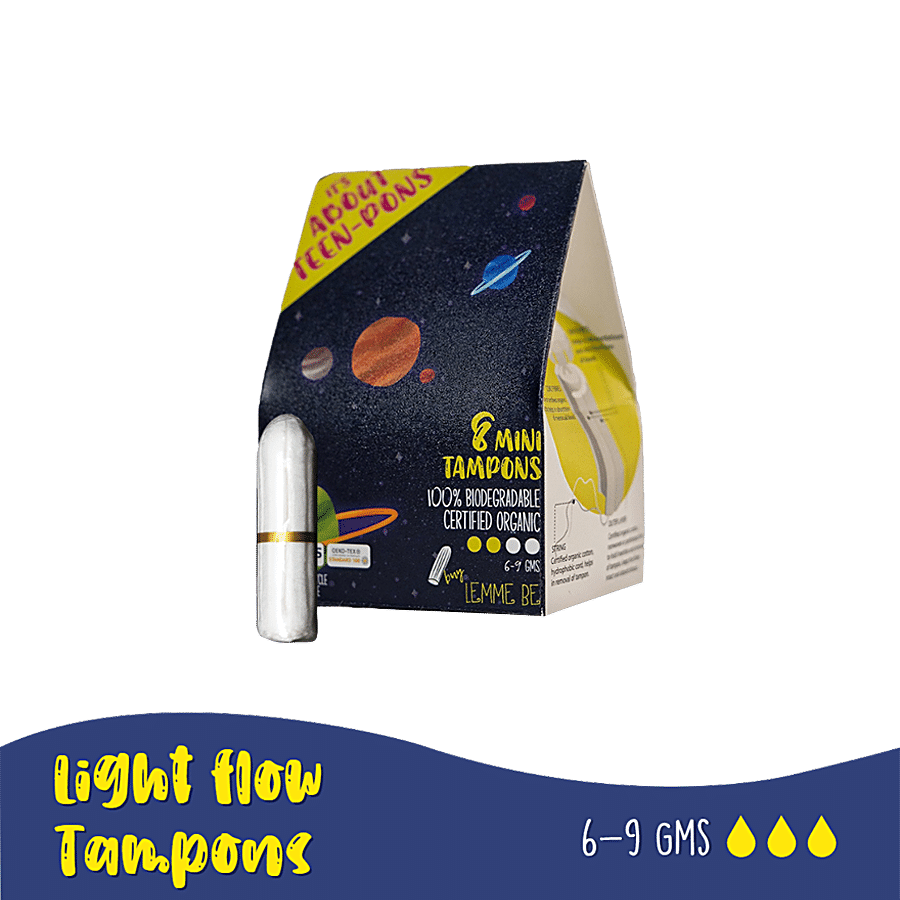 Buy Lemme Be Light Flow Mini Tampons - 100% Cotton Certified