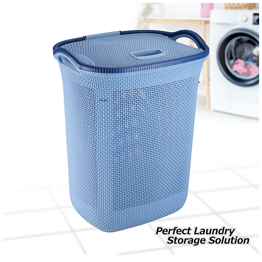 Buy JOYO Honey Comb Laundry Basket - Plastic, High Quality, Sturdy, Blue  Online at Best Price of Rs 629 - bigbasket
