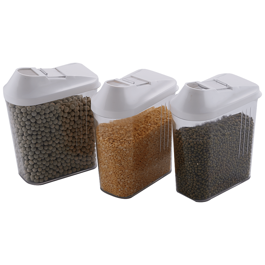  Food Storage Container Set with Easy Pouring Lid Airtight  Storage for Kitchen Organizer BPA Free Bins for Rice Cooker Pasta Cereal  Spices Dry Goods Coffee Beans Spaghetti Sugar Cookie Candy: Home