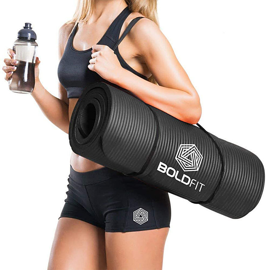 Buy Boldfit Yoga Mat for Women and Men with Carry Strap, Extra Thick  Exercise mat for Workout , Grey 6mm Online at Best Prices in India -  JioMart.