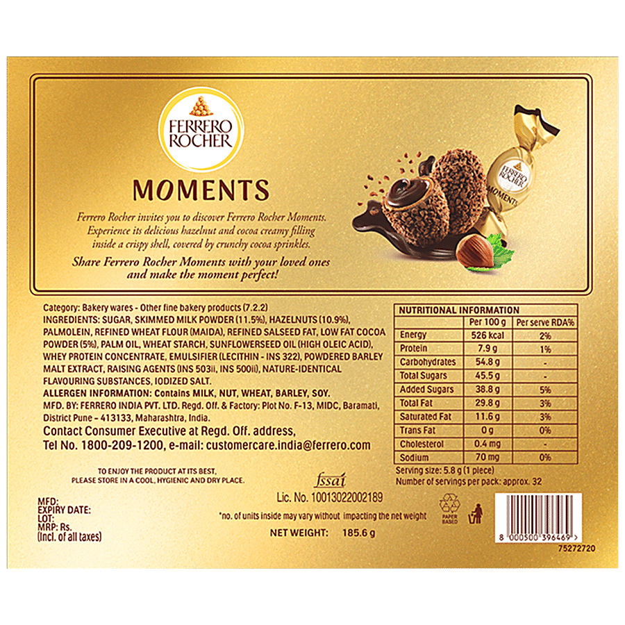 Buy Ferrero Rocher - Chocolate (4 Pcs) 4x50 gm Online at Best Price. of Rs  566.2 - bigbasket