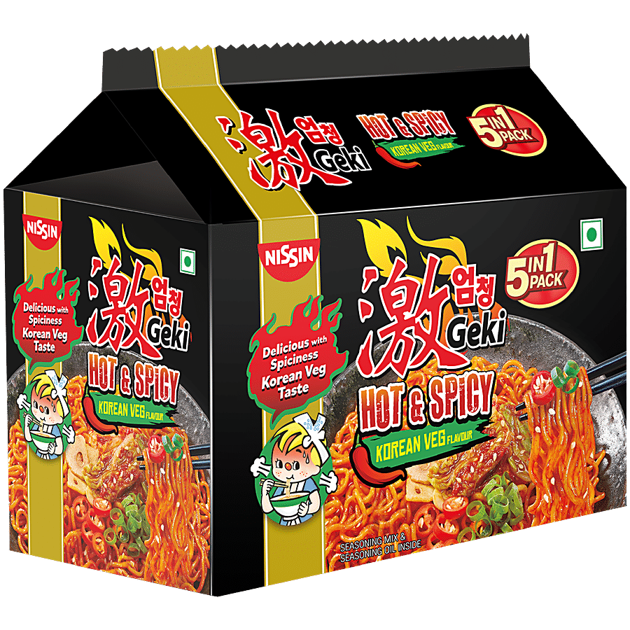 Buy Nissin Nissin Geki - Hot & Spicy Korean Veg Flavour Online at Best  Price of Rs 128.48 - bigbasket