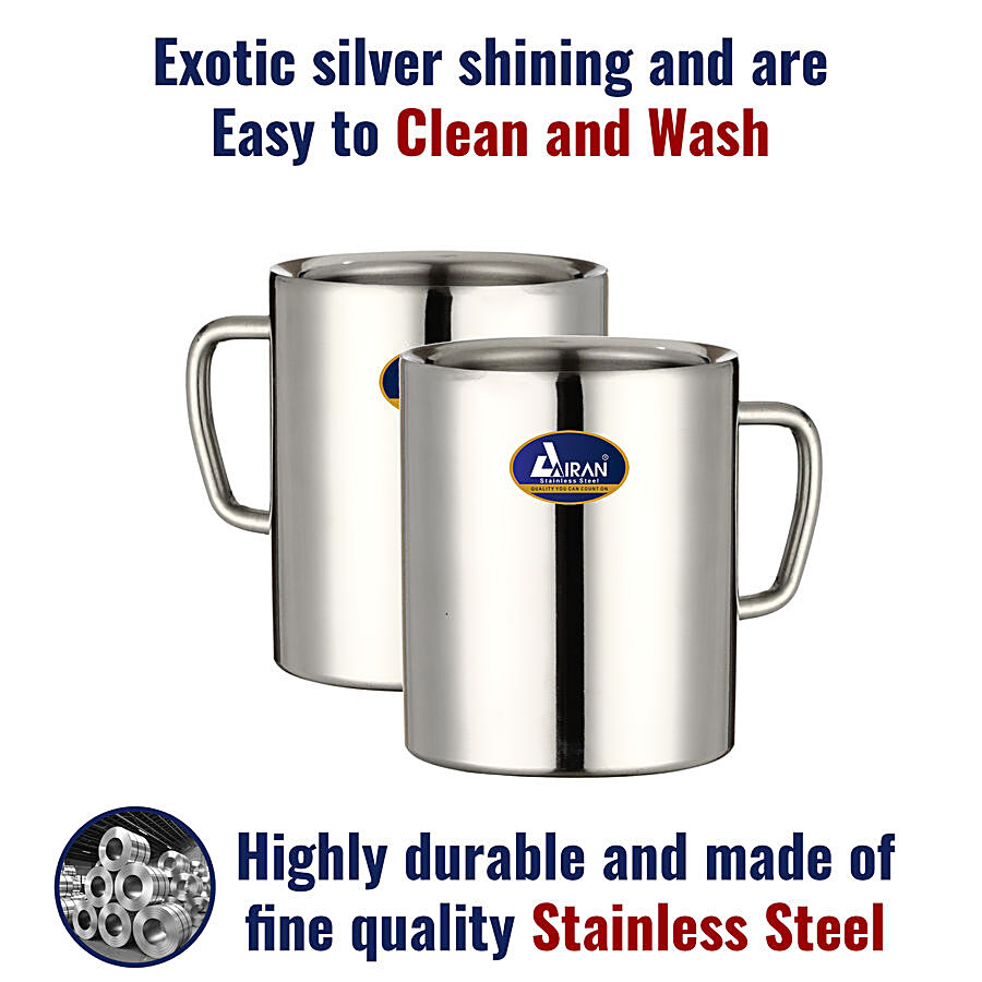Buy AIRAN Stainless Steel Sober Double Wall Tea & Coffee Mug