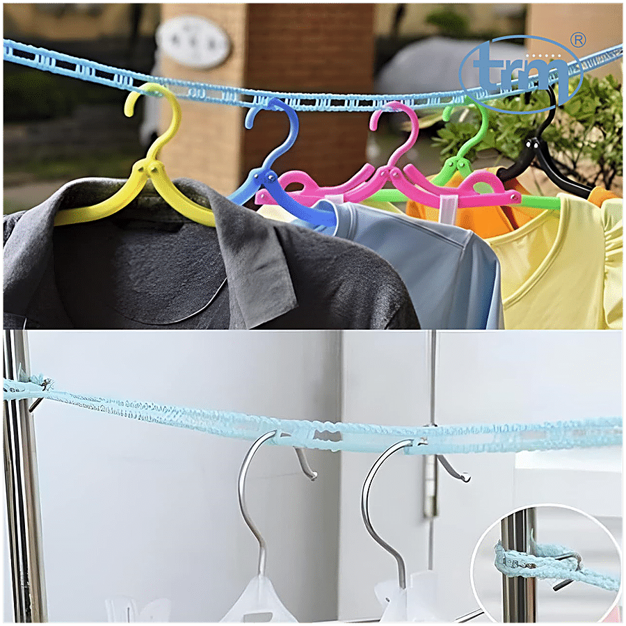 CLOTHESLINE DRYING NYLON ROPE WITH HOOKS at Rs 29/meter, Rajkot