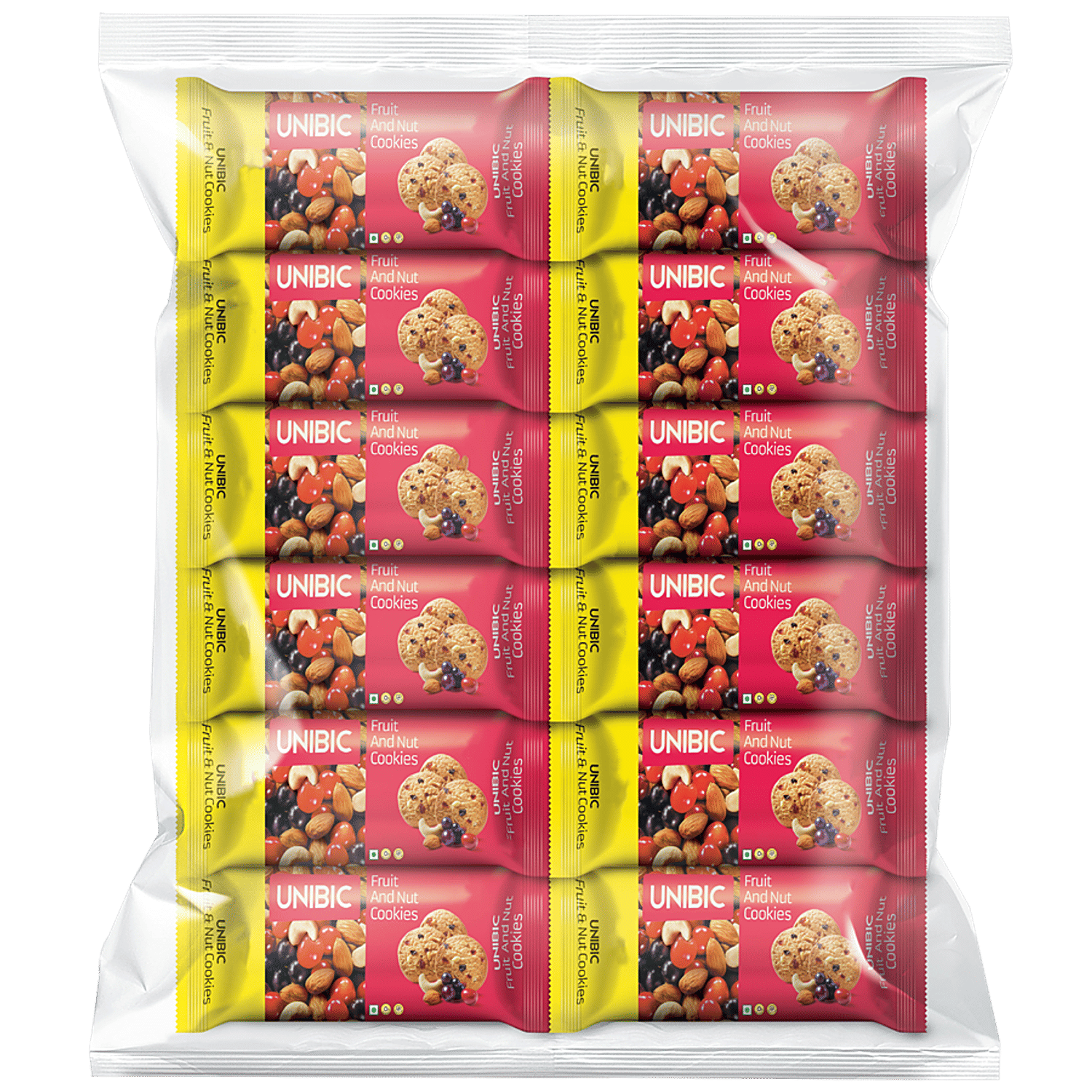 Unibic Fruit & Nut Cookies, 37.5 G (Pack Of 12)