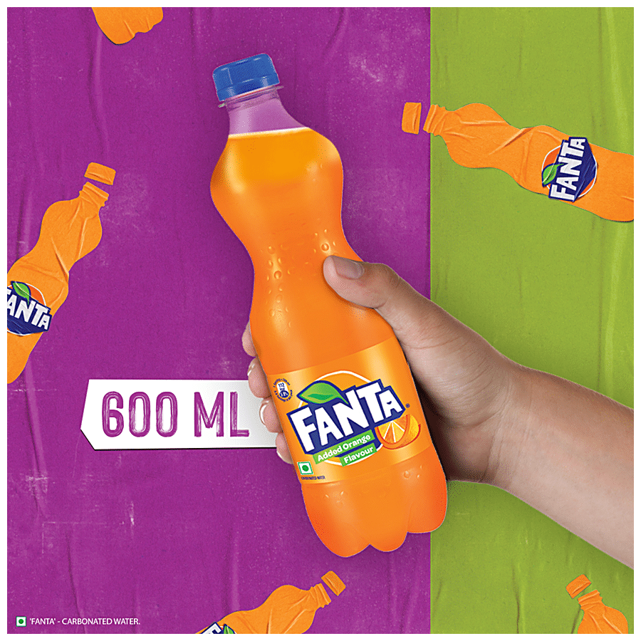 Fanta Soft Drink - Orange Flavoured, Refreshing, 600 ml