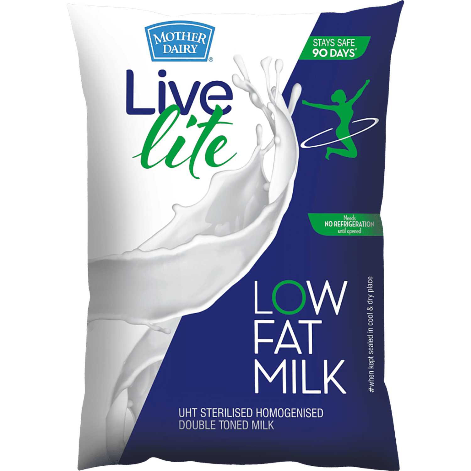 Mother Dairy Live Lite UHT Sterilised Homogenised Low Fat Double Toned