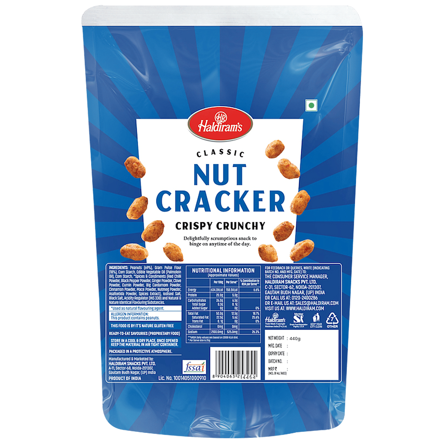 Buy Haldirams Namkeen Nut Cracker Del 400 Gm Pouch Online at the Best Price of Rs 96.3 - bigbasket